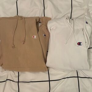 Champion Tan and White Hoodie Bundle